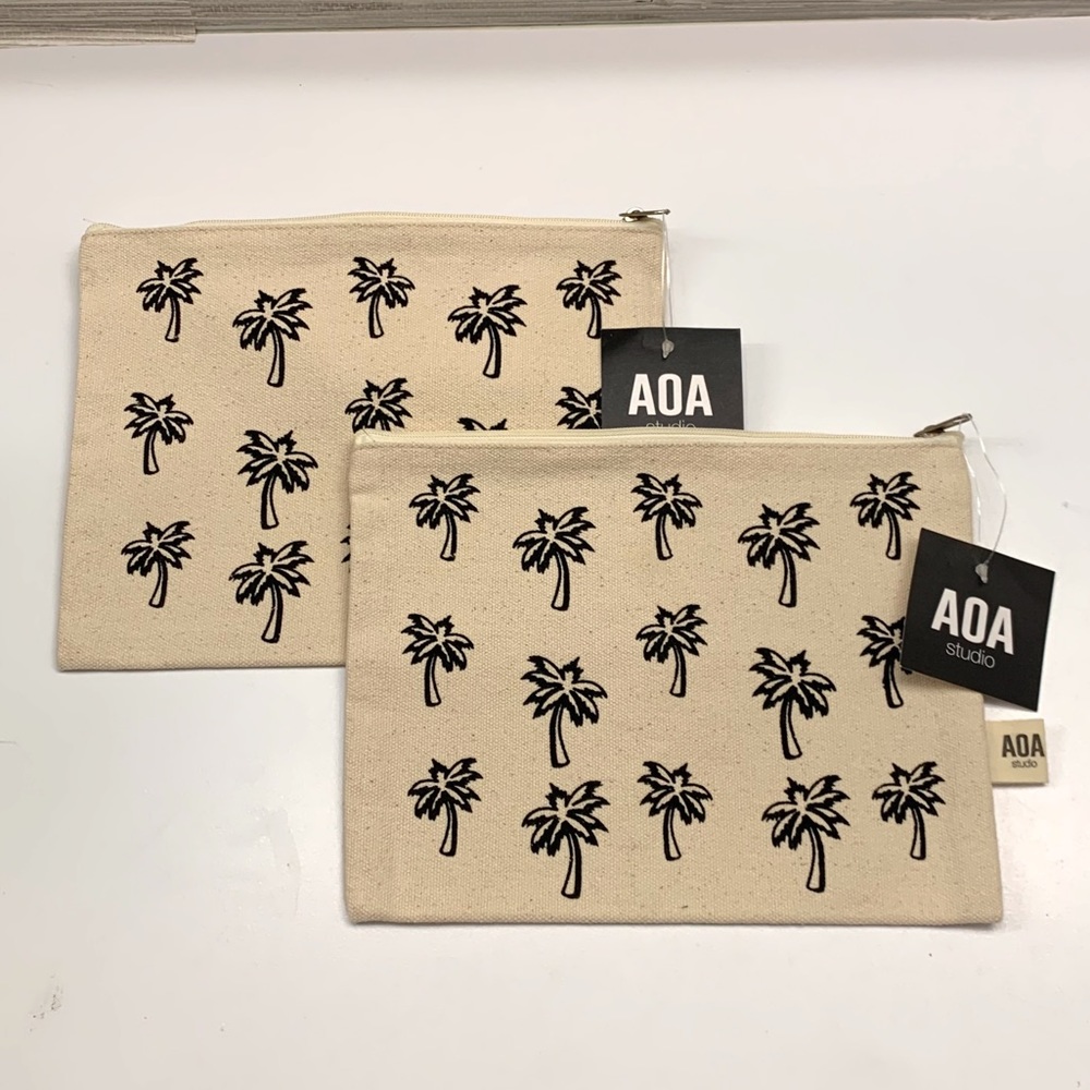 (2) AOA Studio Canvas Make-Up Bag 💄